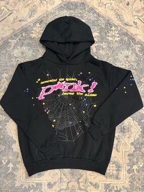 Spider Men's Black Graphic Hoodie Sweatshirt